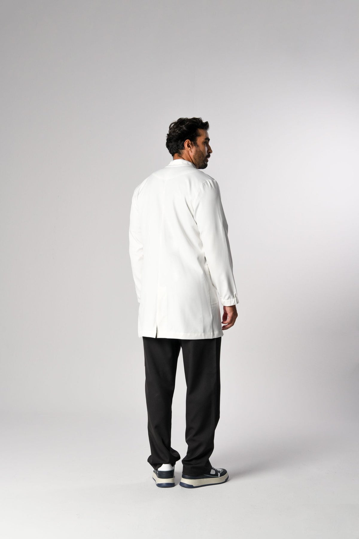 Jaleco Basic Masculino Off White, costas