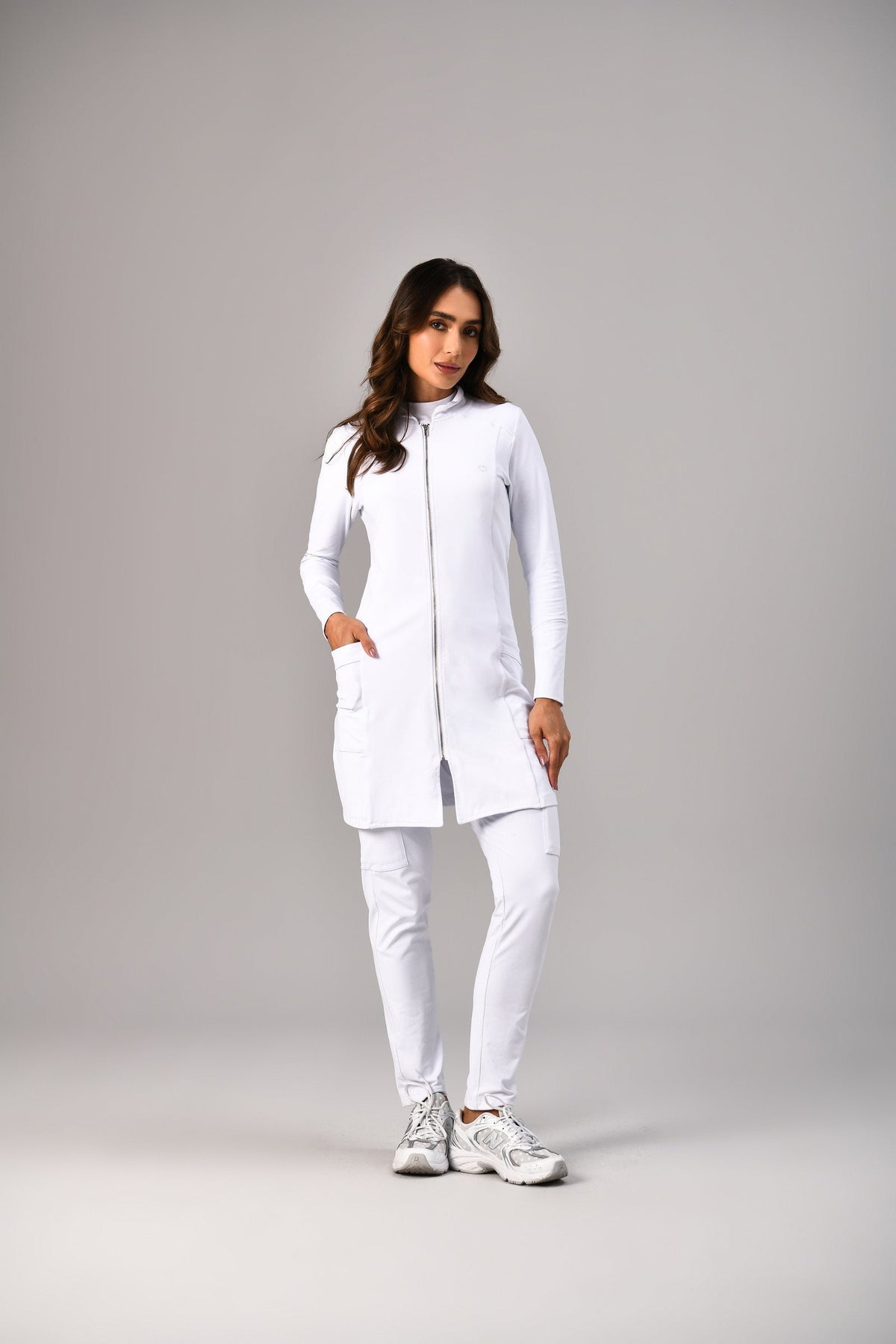 Jaleco Bruna Feminino Branco, frente