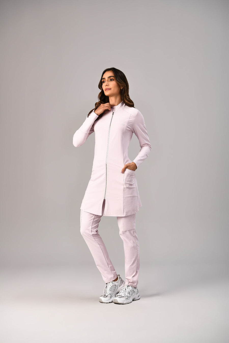 Jaleco Bruna Feminino Rosa, frente