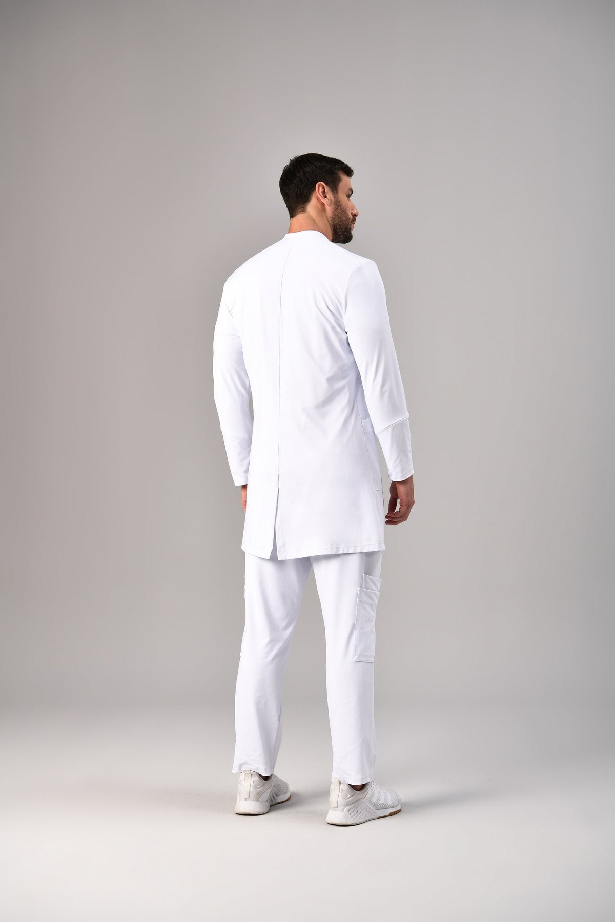 Jaleco Bruno Masculino Branco, costas