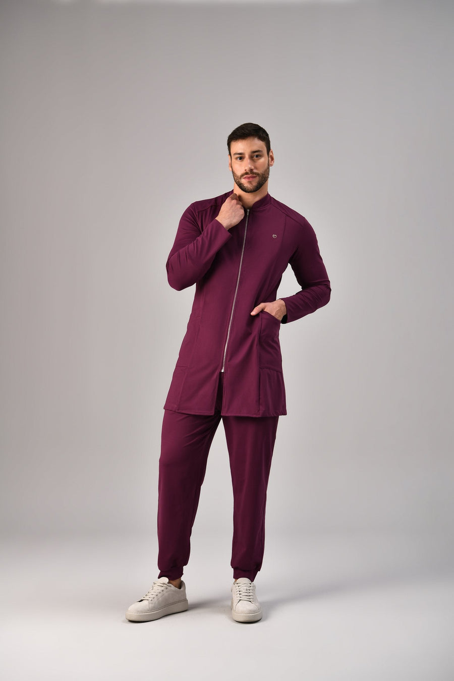 Jaleco Bruno Masculino Roxo, frente