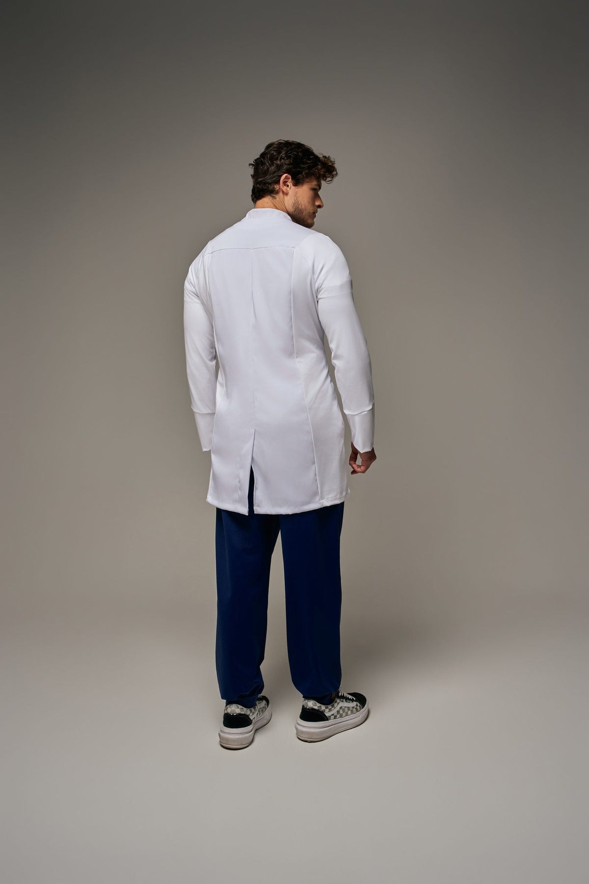 Jaleco Leo Masculino Branco, costas