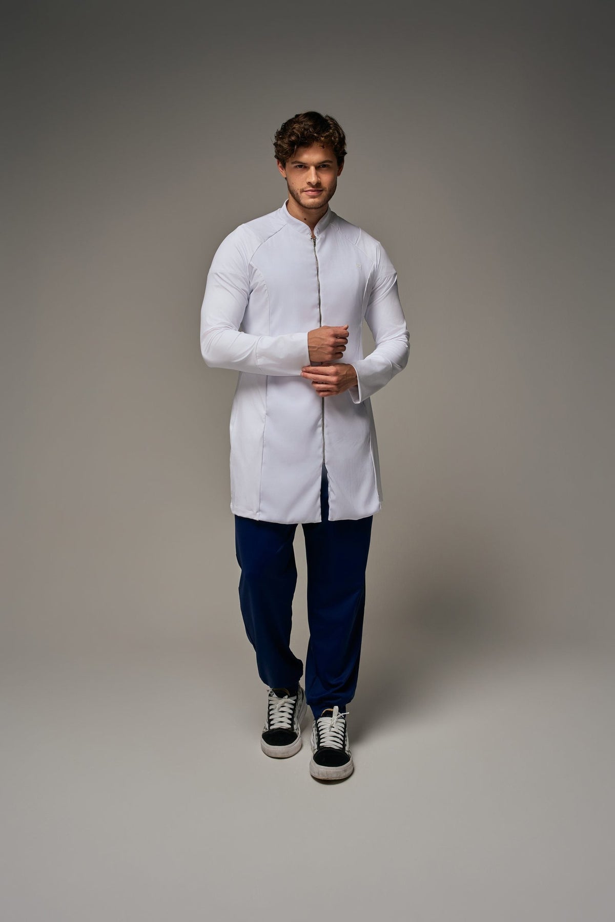 Jaleco Leo Masculino Branco, frente