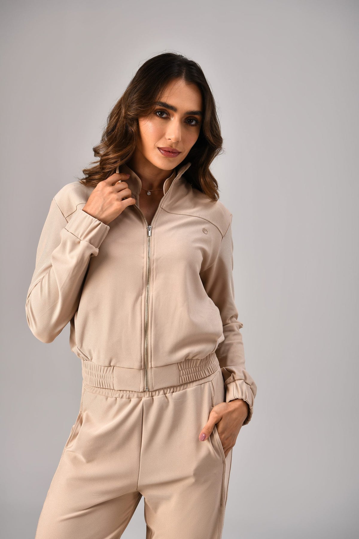 Jaqueta Destiny Feminina Bege, costas