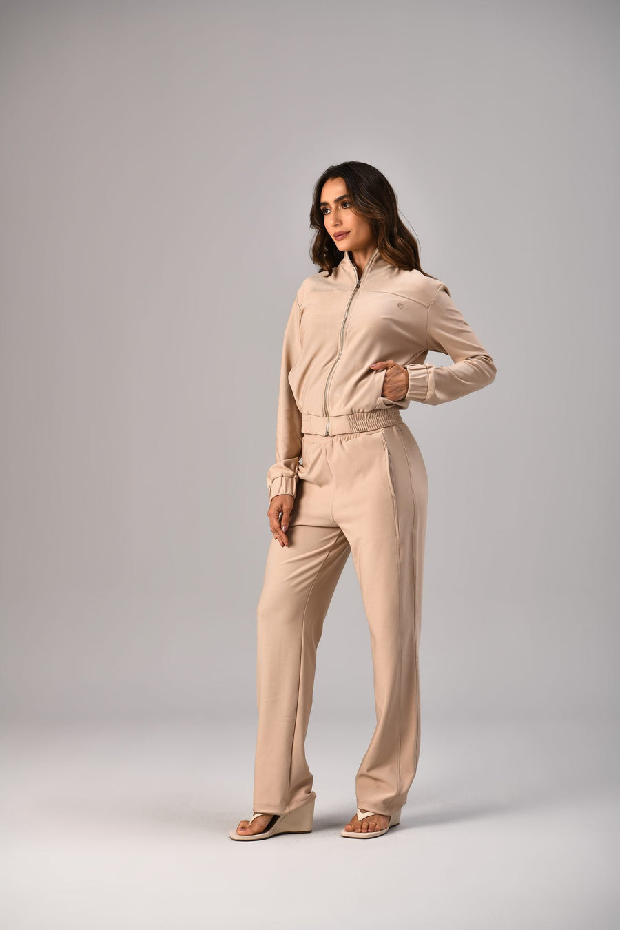Jaqueta Destiny Feminina Bege, frente