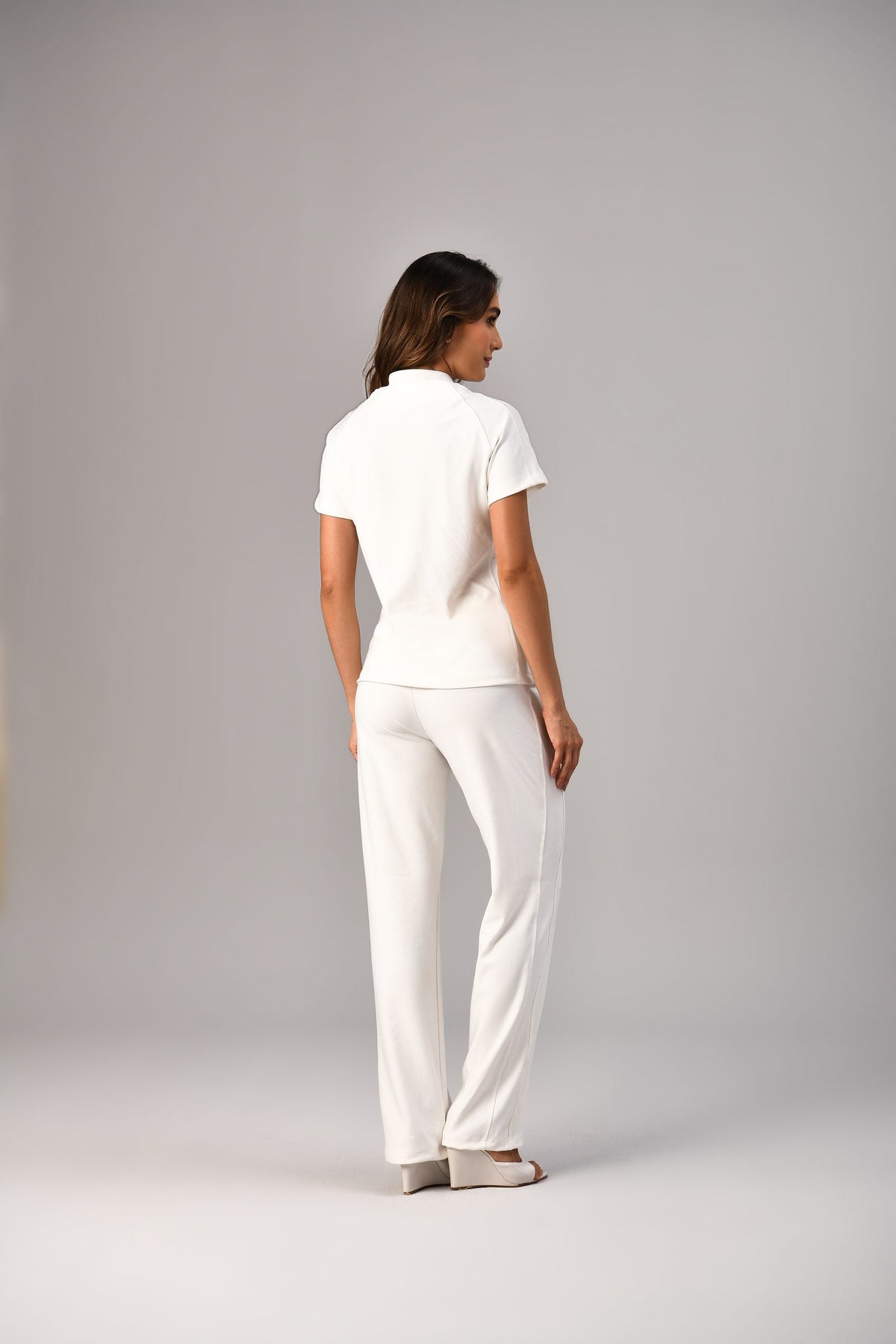 Scrub Destiny Feminino Off White, costas