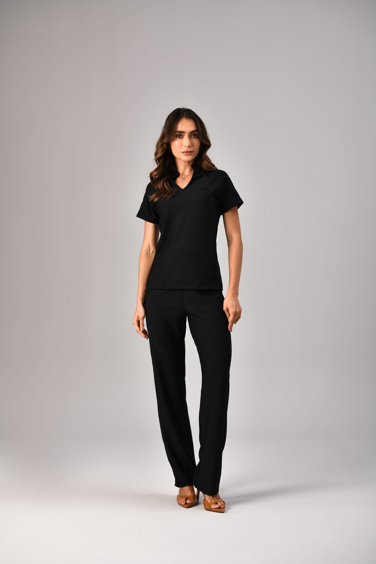 Scrub Destiny Feminino Preto, frente