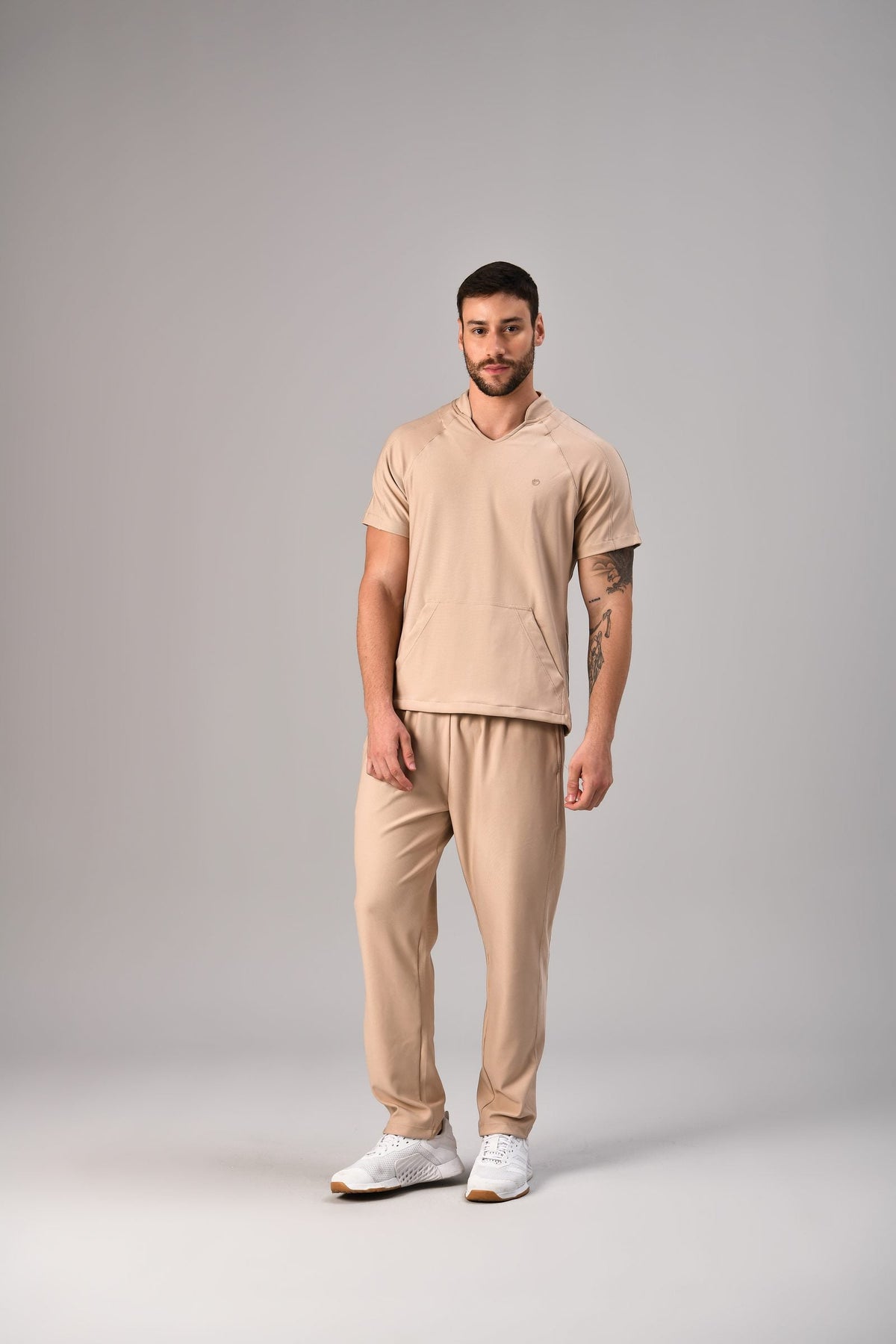 Scrub Destiny Masculino Bege, frente