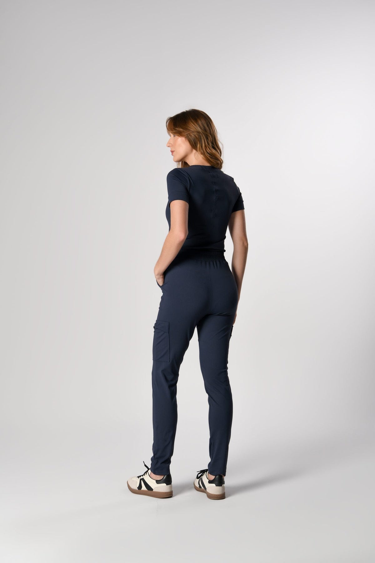 Scrub Flow Feminino Marinho, costas