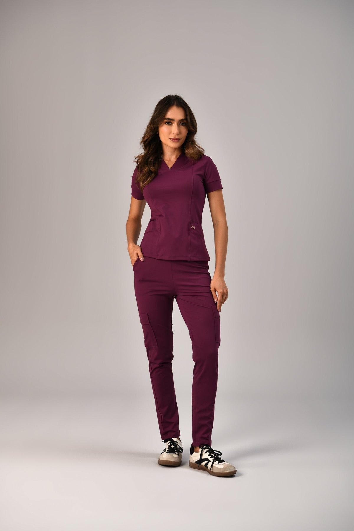 Scrub Flow Feminino Roxo, frente