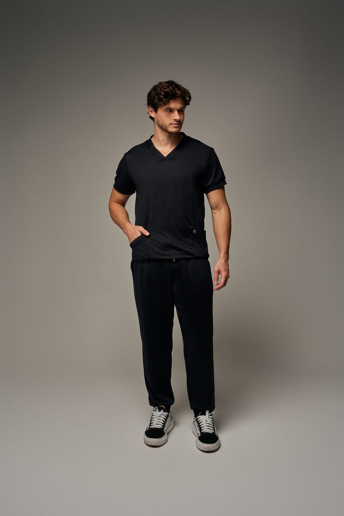 Scrub Flow Masculino Preto, frente