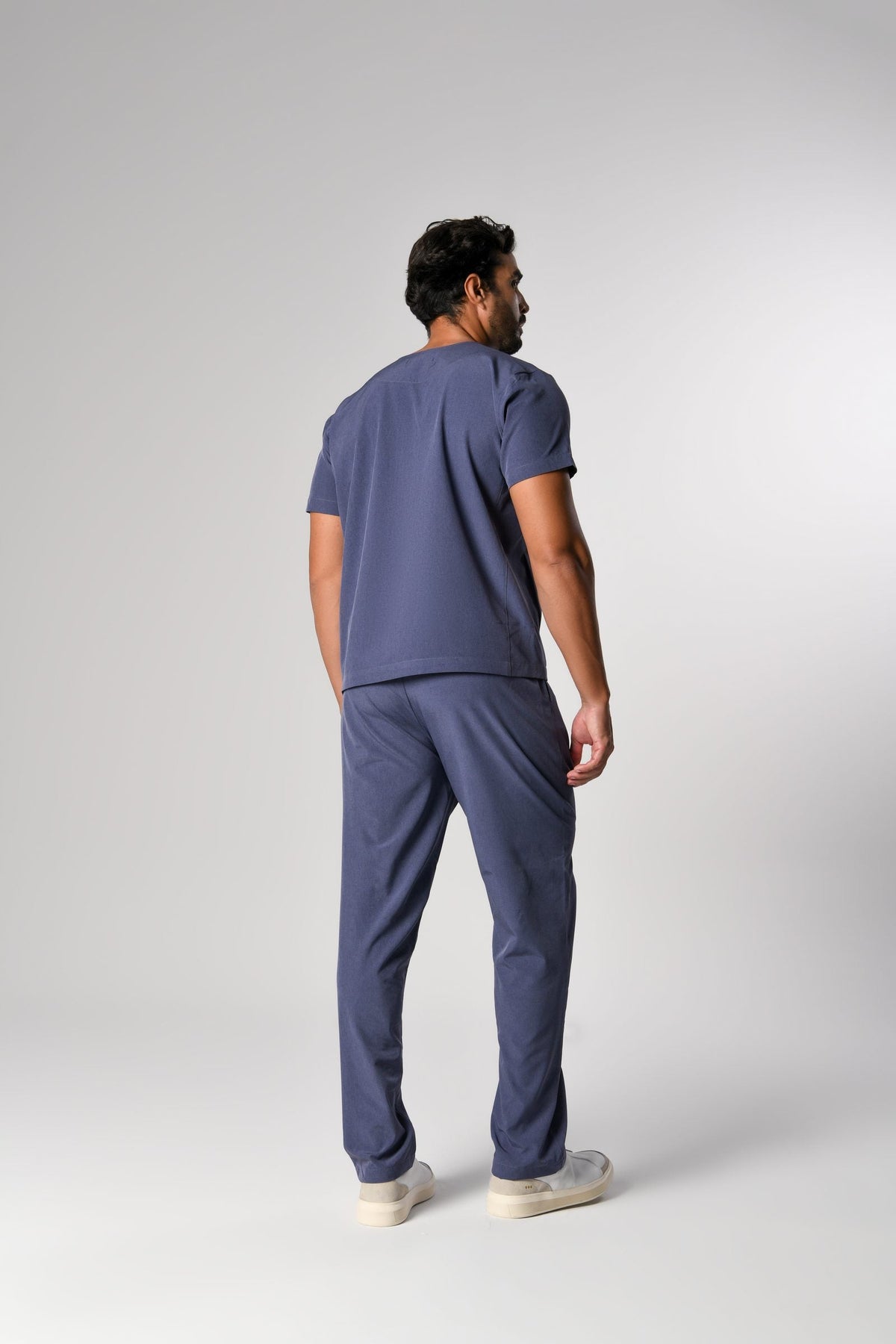 Scrub Helilton Masculino Azul, costas