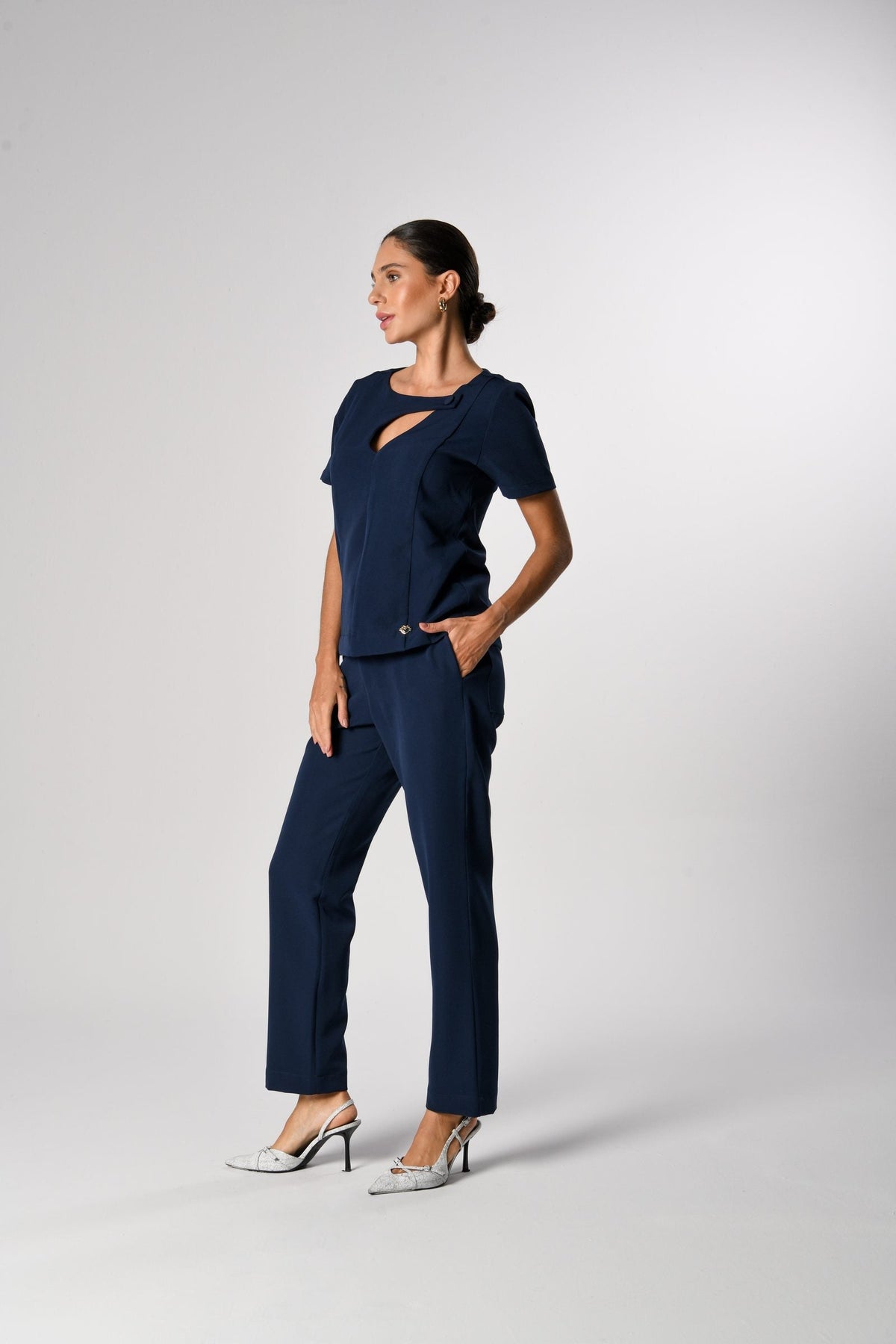 Scrub Juliana Feminino Azul, costas
