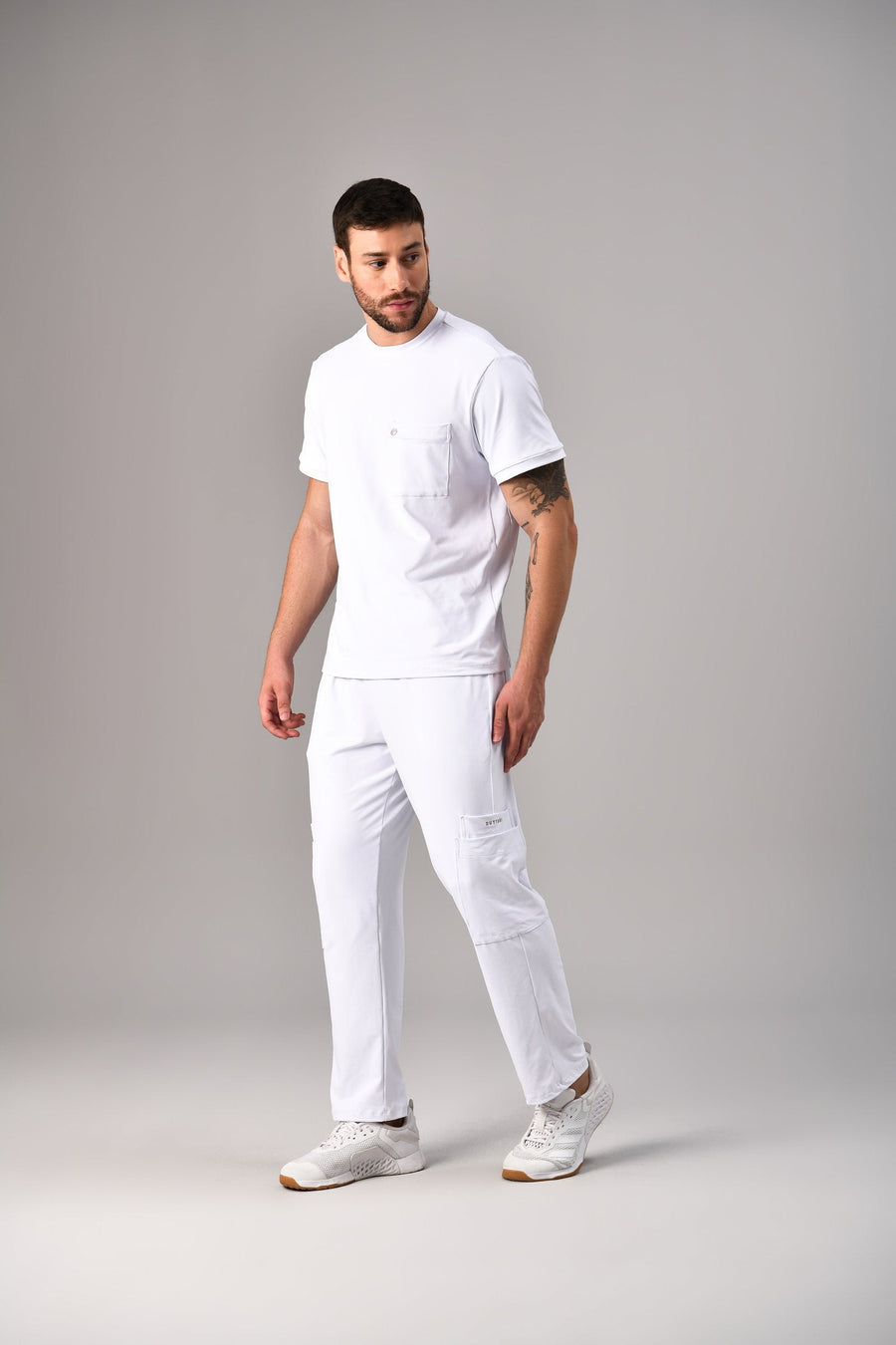 Scrub Move Masculino Branco, frente