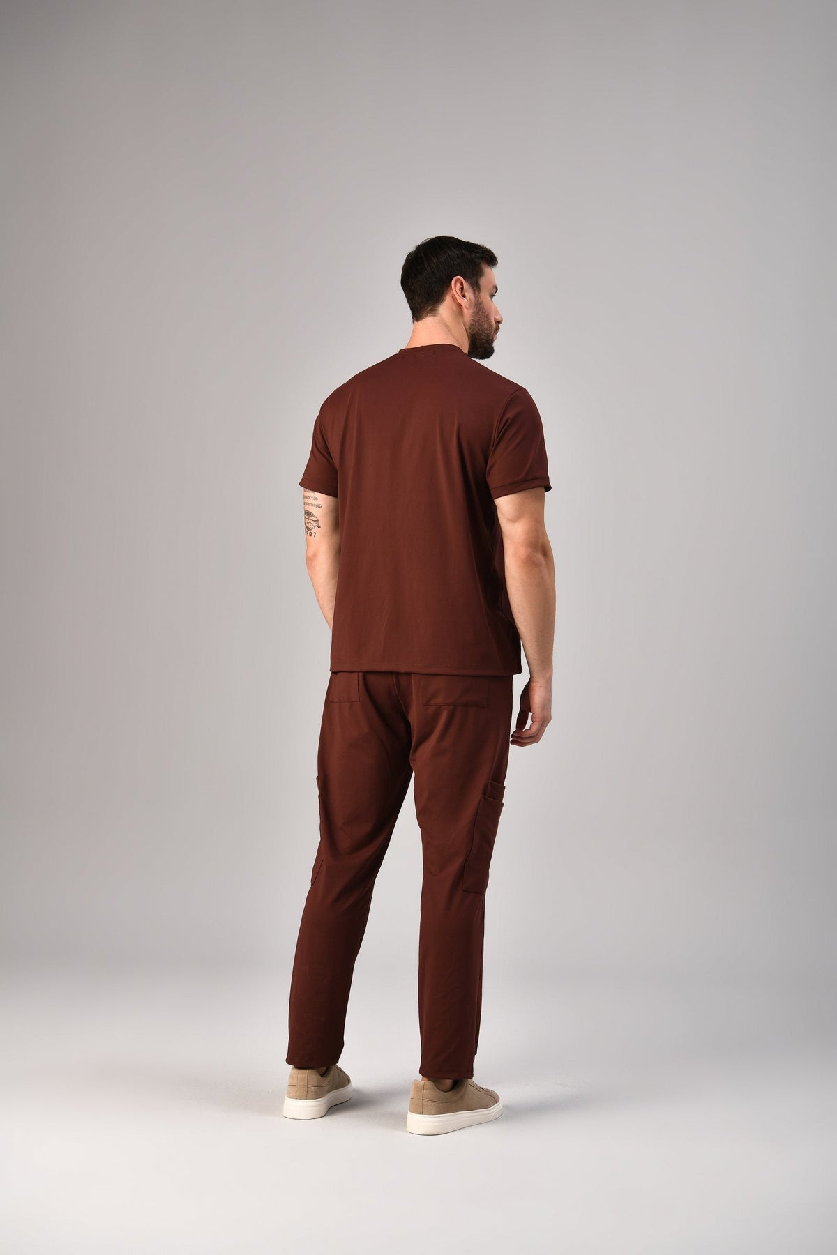 Scrub Move Masculino Marrom, costas