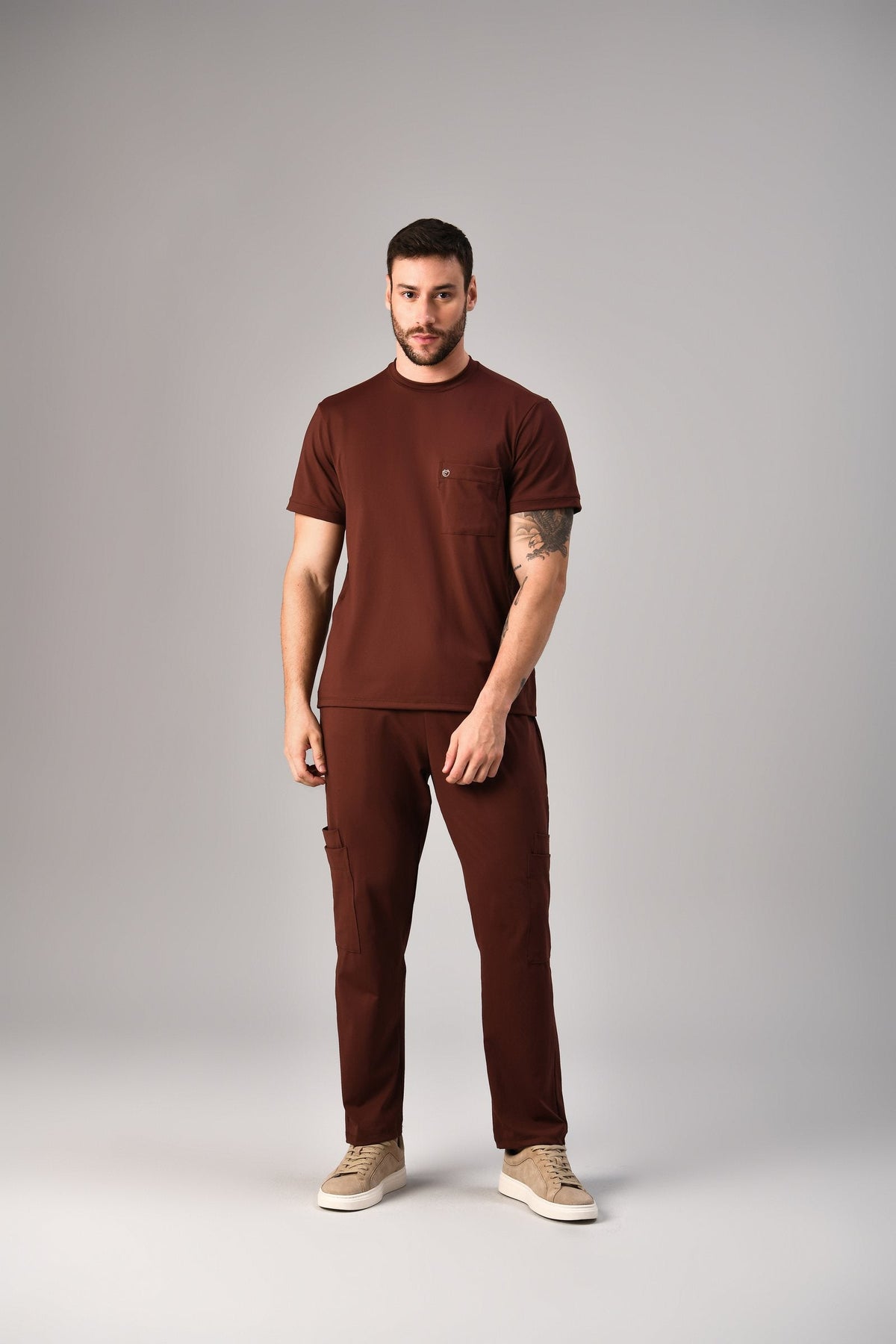 Scrub Move Masculino Marrom, frente