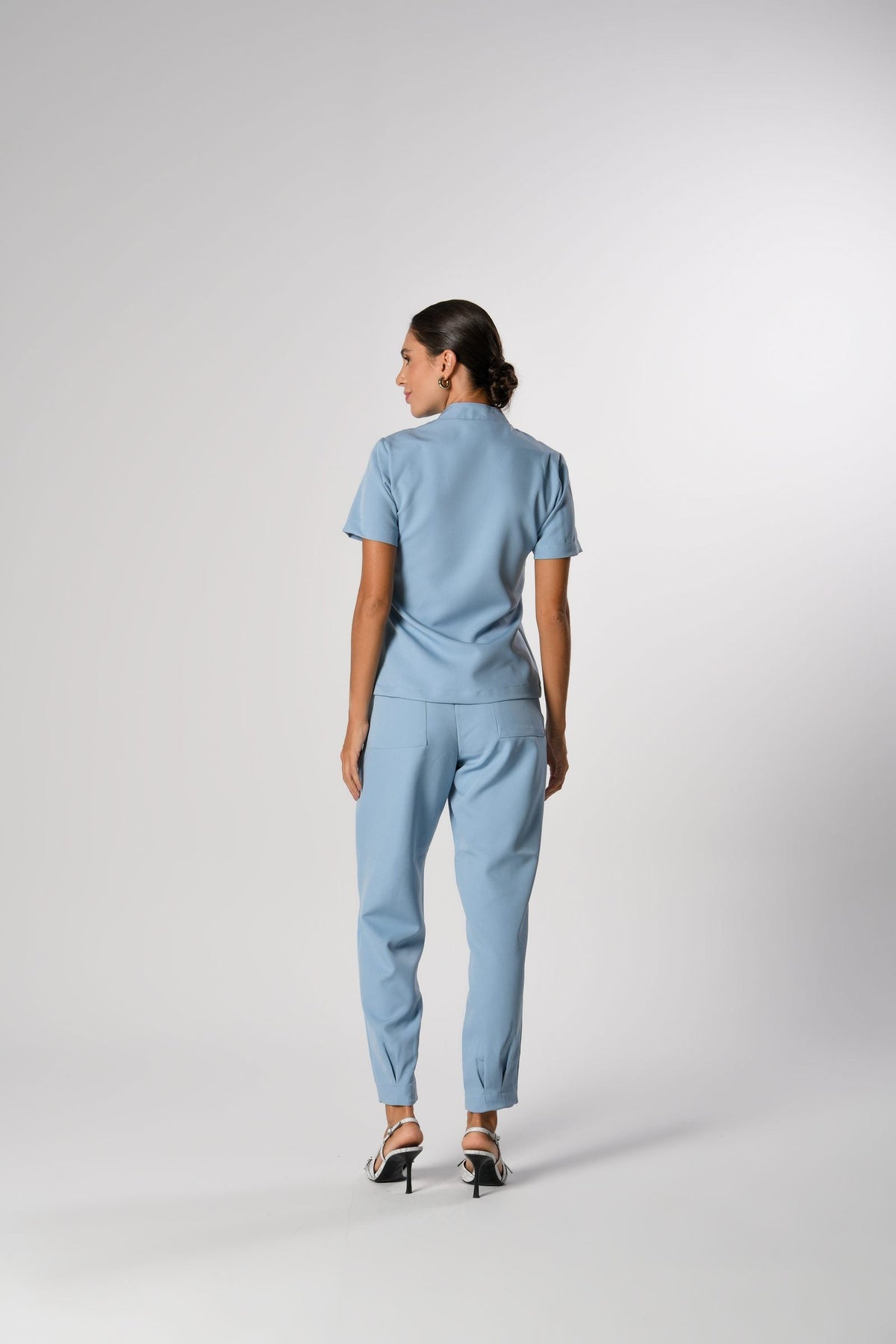 Scrub Paty Feminino Azul, costas