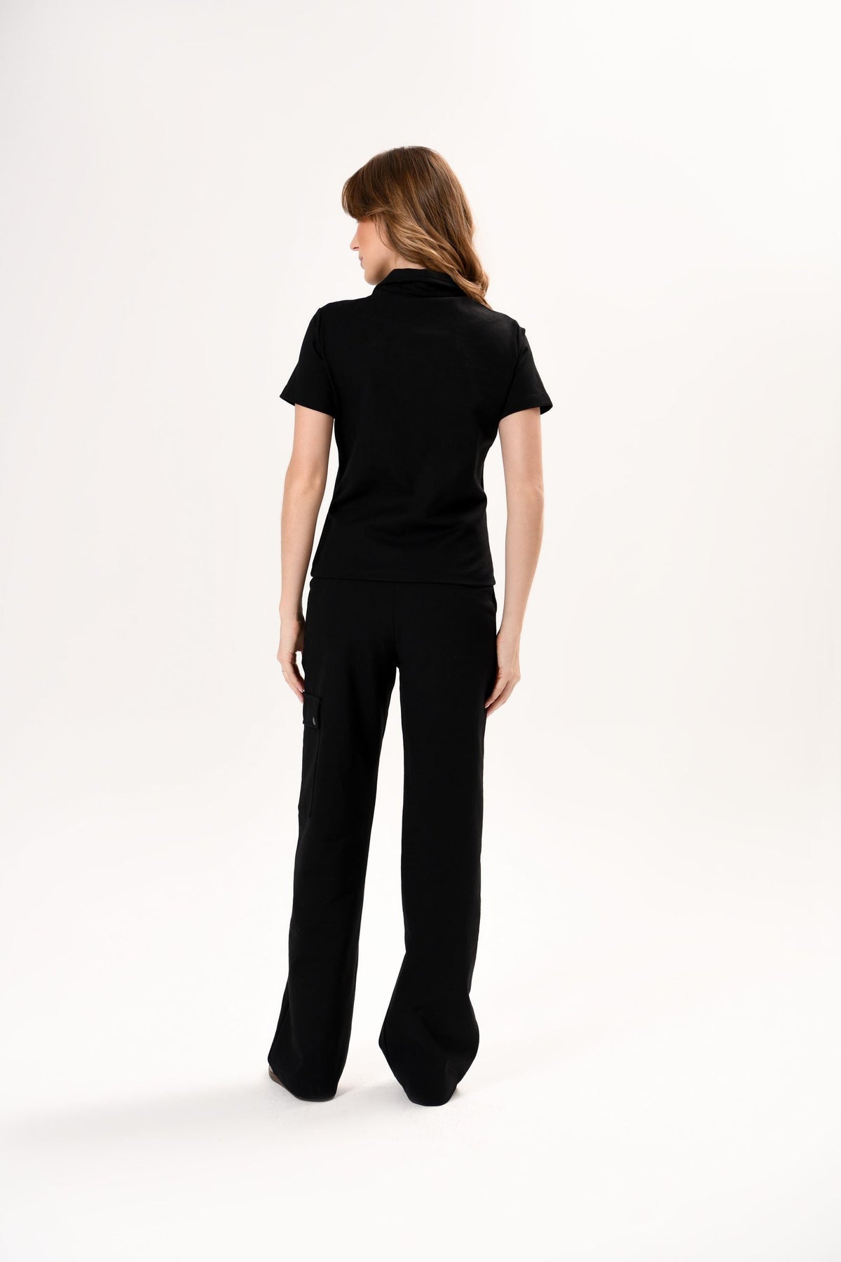 Scrub Tech Feminino Preto, costas