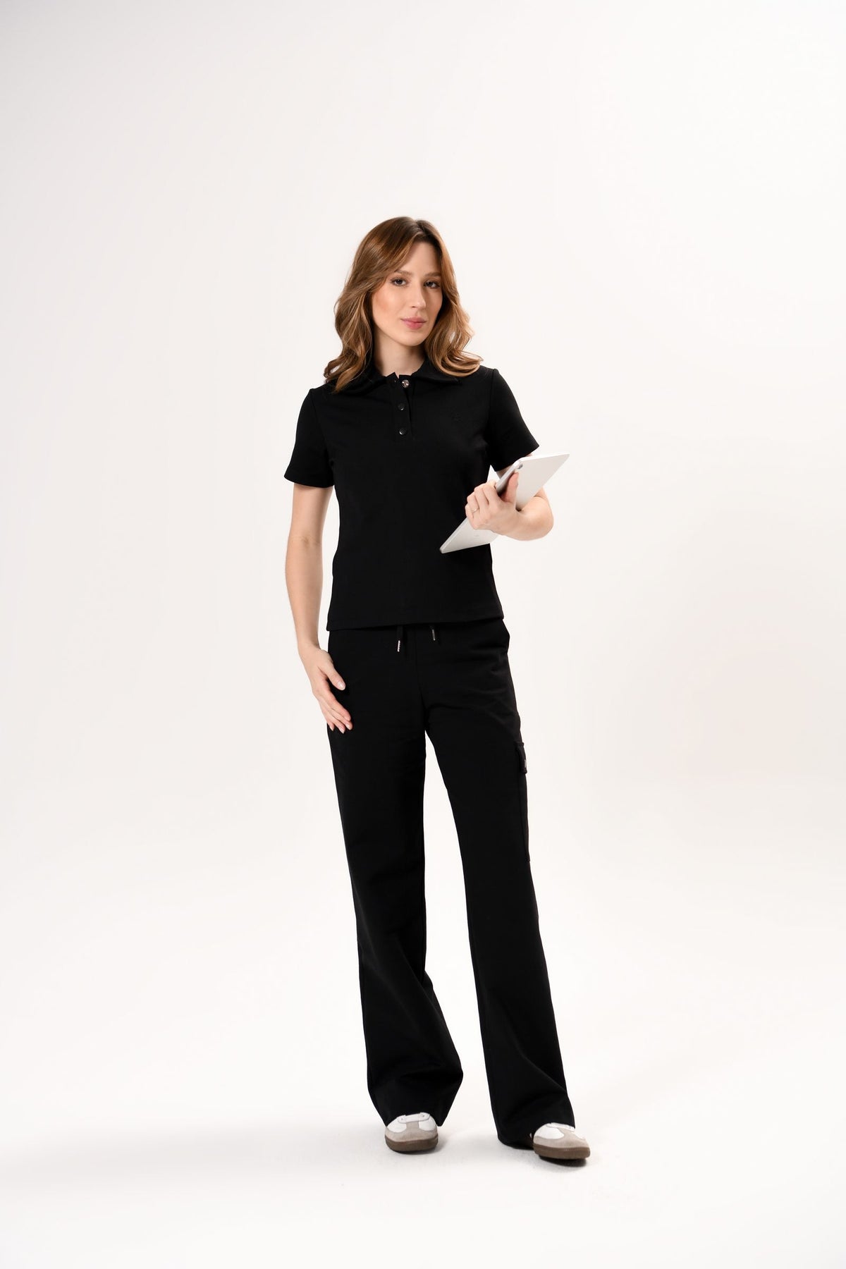 Scrub Tech Feminino Preto, frente