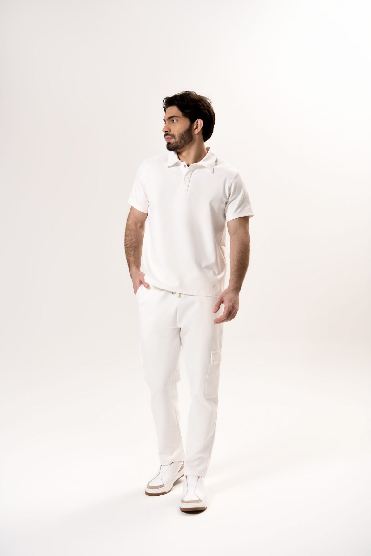 Scrub Tech Masculino Off White, frente