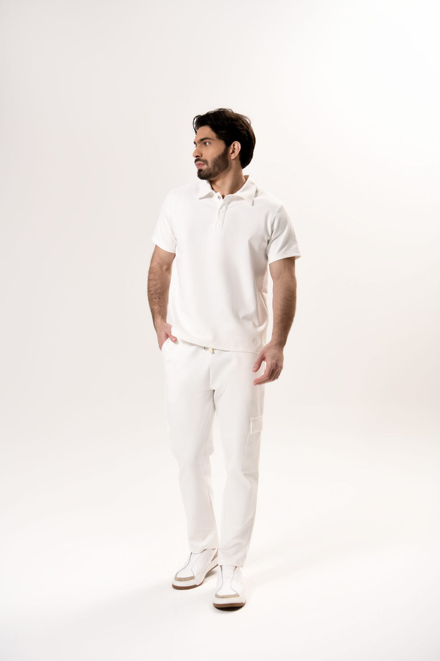 Scrub Tech Masculino Off White, frente