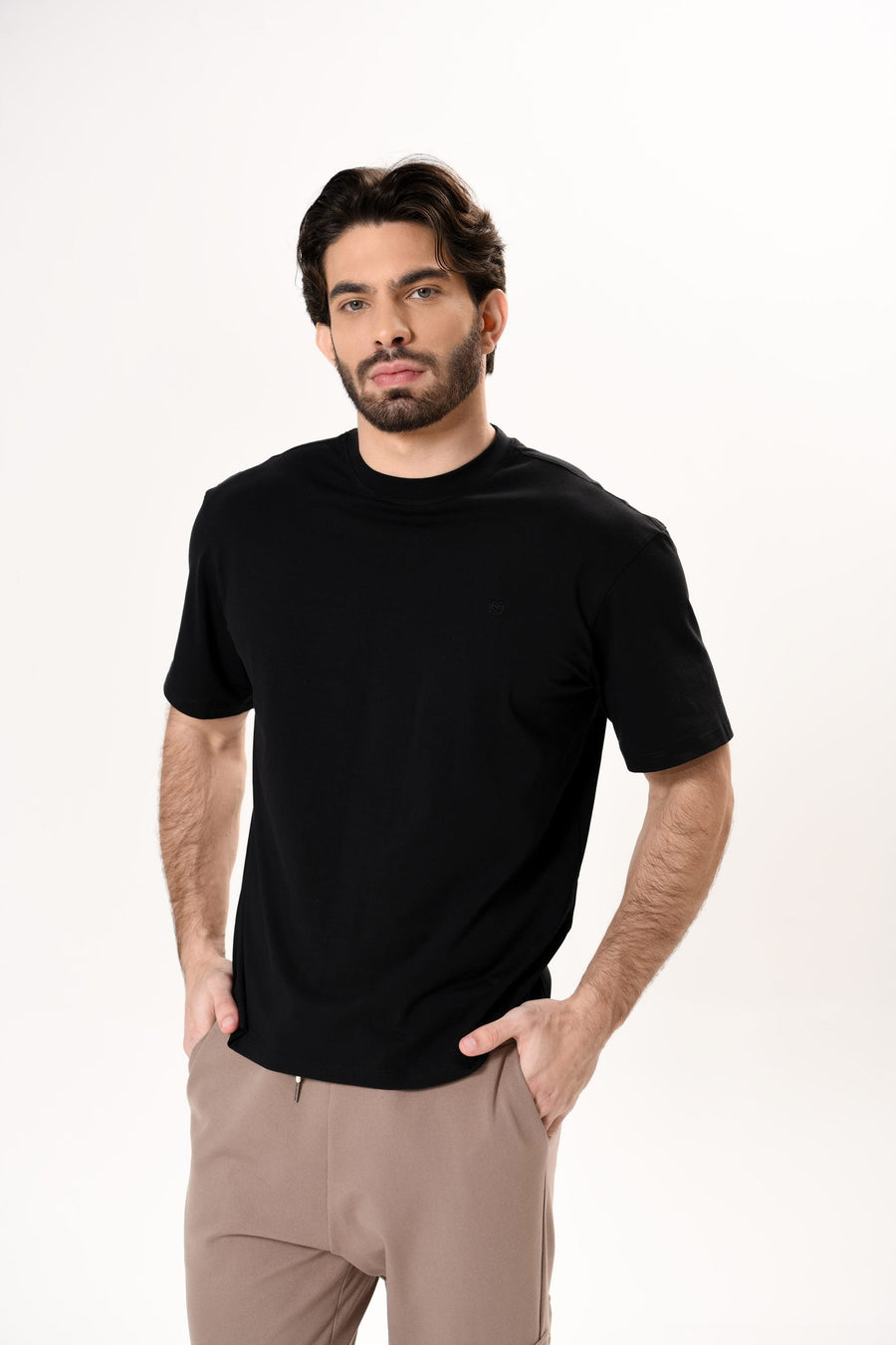 T-shirt Pima Preto, frente